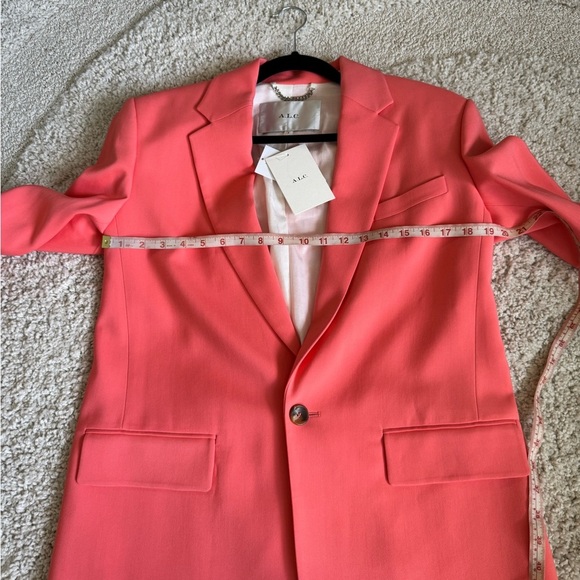 $695 New A.L.C. Dakota Pink Coral Peach Oversized Blazer Jacket Size 4 NWT - Picture 13 of 15
